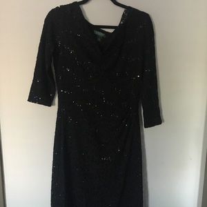 Lauren by Ralph Lauren black, sequined dress